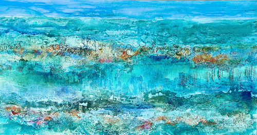 Ocean-Textures,Mixed-Media,30-x60 $2700